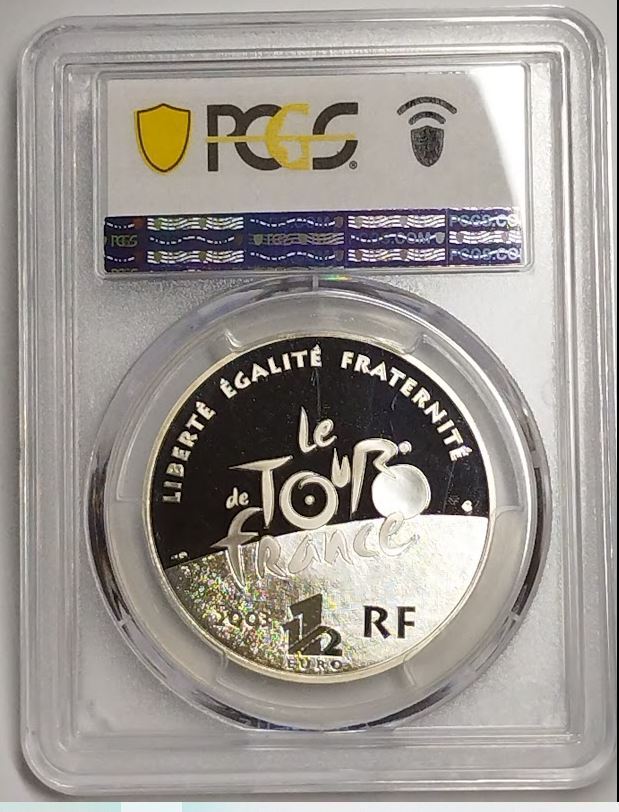 ツールド フランス 銀貨】 2003年 1 1/2ユーロ 自転車 ランス
