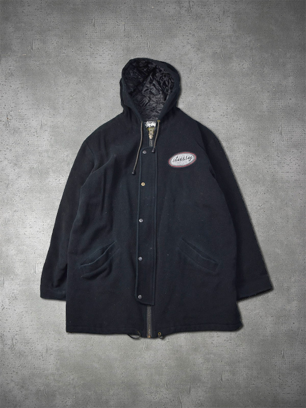 レア OLD STUSSY ステューシー 80s 90s ウール コート neibi- 47-7-94