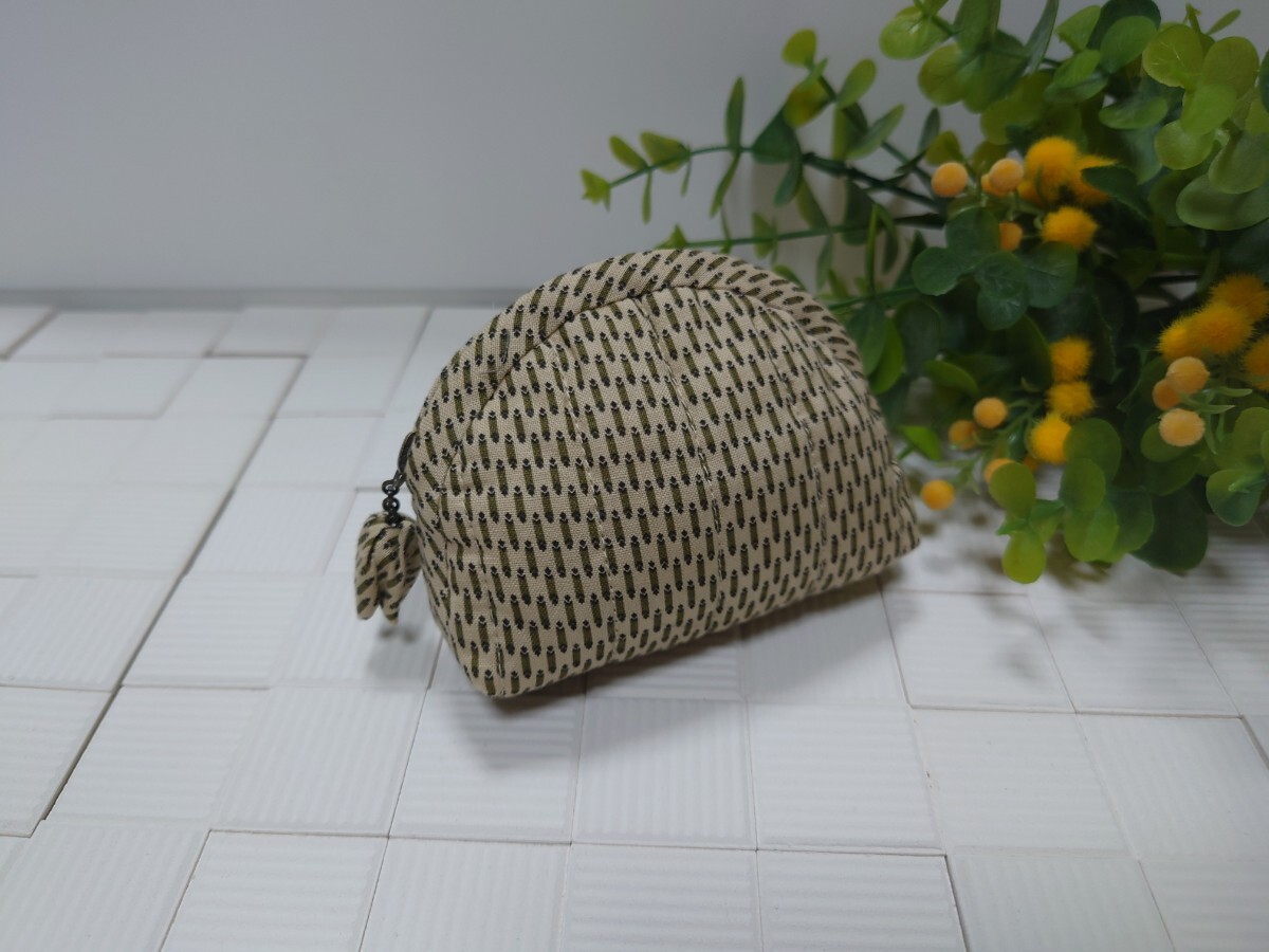 ★★★ ハンドメイド ミニポーチ 【和柄 細長ドット】★★★
