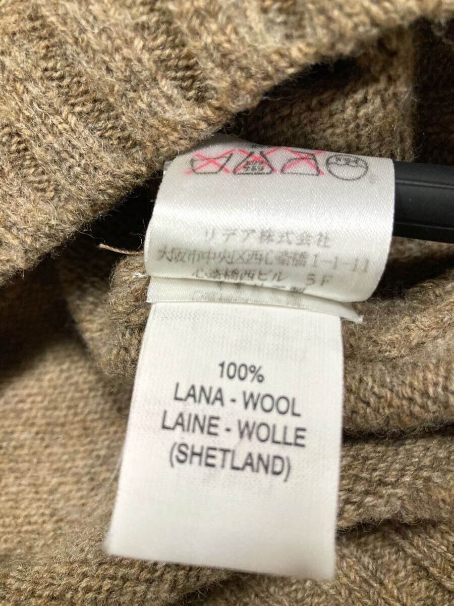 「McRitchie」シェットランドウール100% ショールカラー ミドルゲージ セーター イタリア製 M_画像4