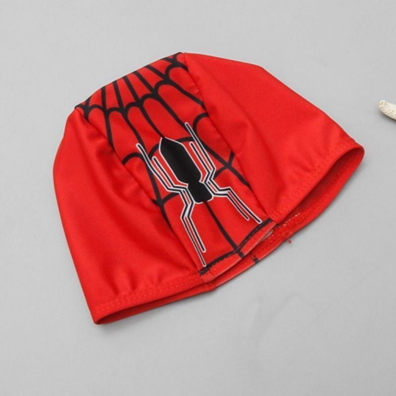 【新作】 スパイダーマン 子供用水着 男の子 キッズ 3点セット 半袖ラッシュガード 水着 帽子付き UVカット プール 海水浴 温泉 100 赤黒