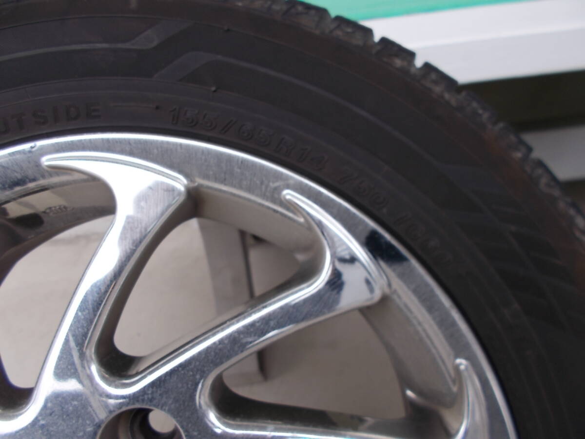 EKワゴンで使用してたスタドレスアルミ付き。_画像3