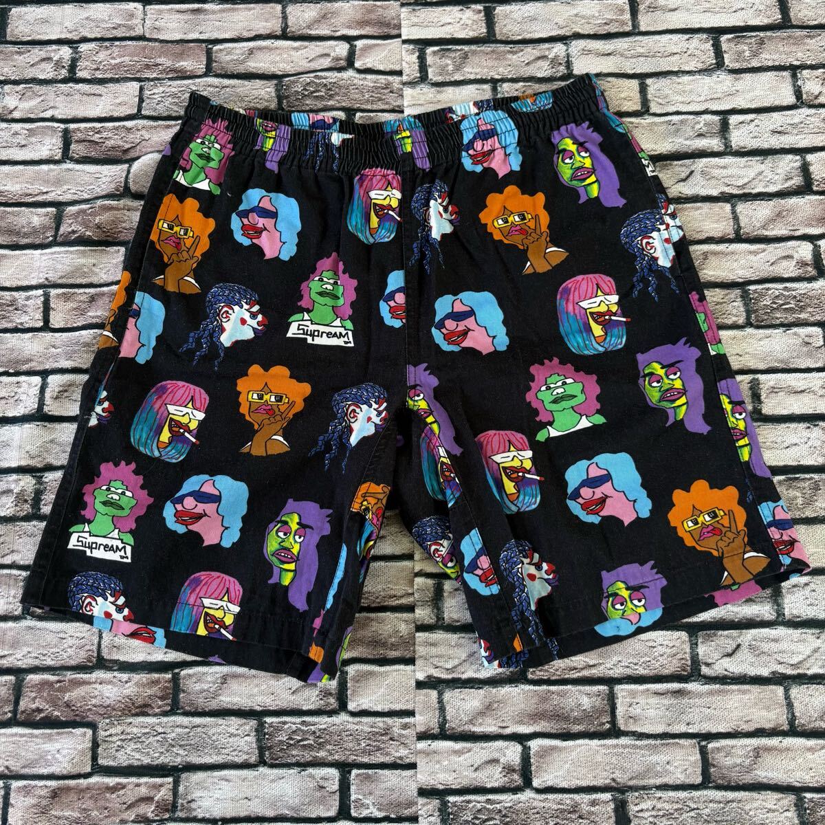 シュプリーム Gonz Heads Short ゴンズ 総柄ハーフショートパンツ シュプリーム Gonz Heads Short ゴンズ 総柄ハーフショートパンツ