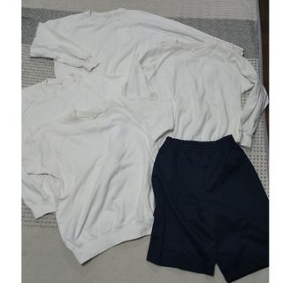 ① 体操服 140 まとめ ５点セット 半袖 長袖 ハーフズボン　ヒラキ_画像1