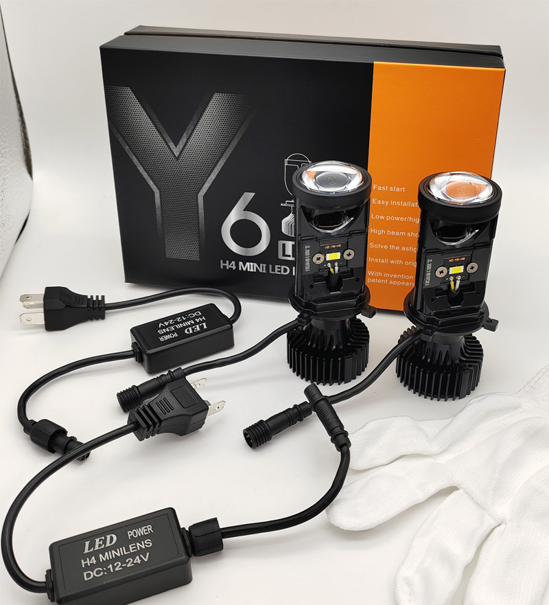 !_ двусторонний люминесценция оригинальный сменный H4 Hi/Lo LED клапан(лампа) 6000K 16000LM 36WLED передняя фара Mini проектор имеется 2 шт. комплект 