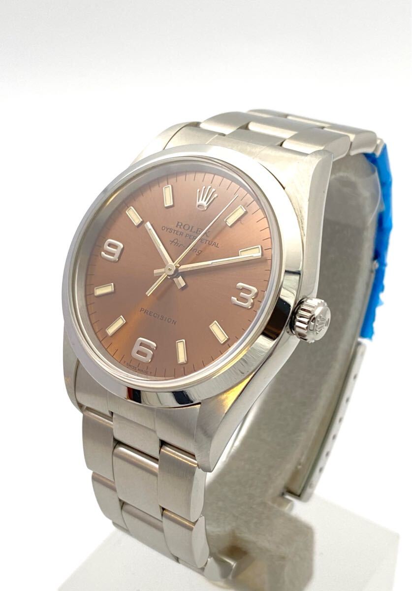 美品 ROLEX ロレックス 14000M エアキング　ピンク文字盤(pán)　 自動(dòng)巻 腕時(shí)計(jì) 日差0
