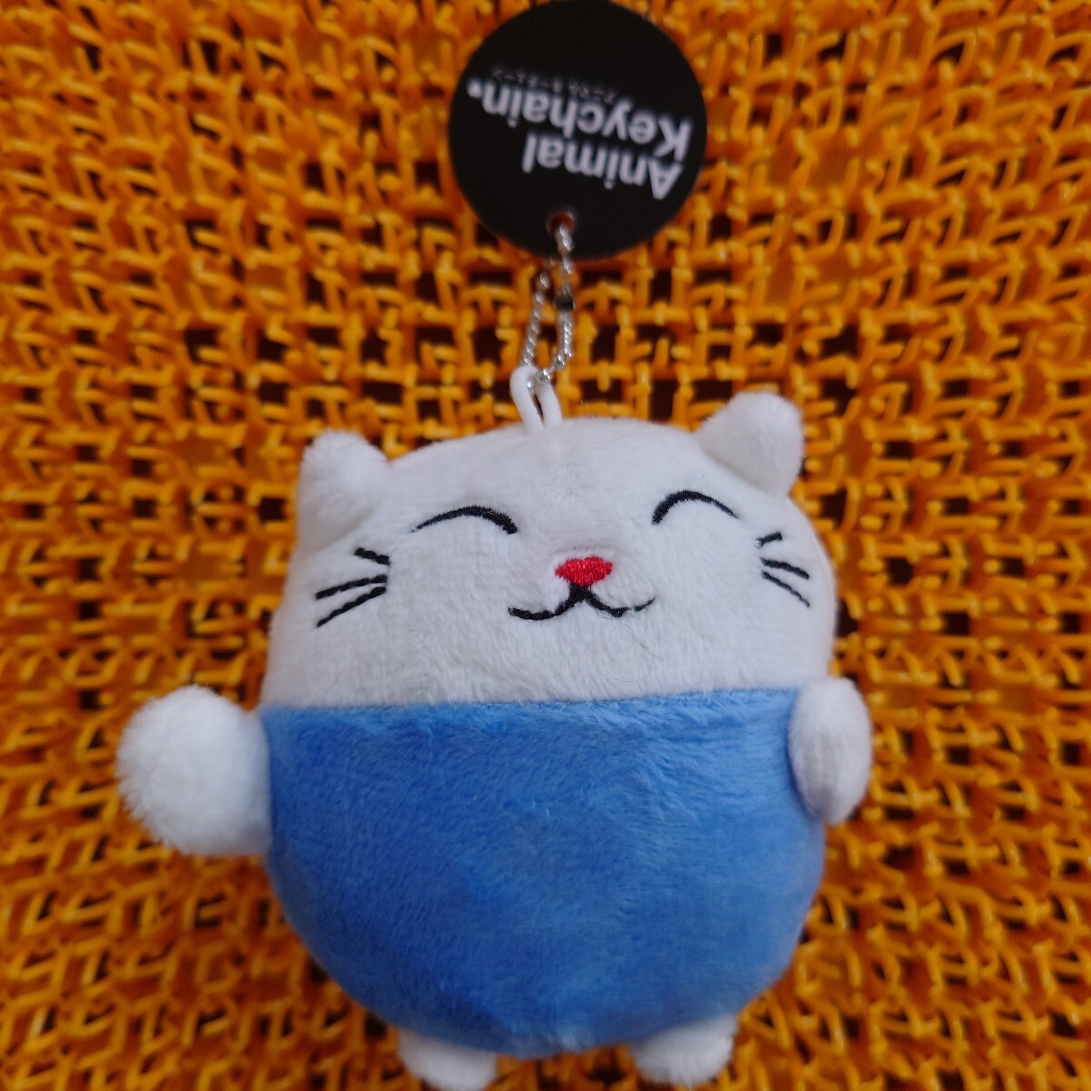 アニマル　キーチェーン　ねこ　ブルー　ゆうパケットプラス発送_画像1