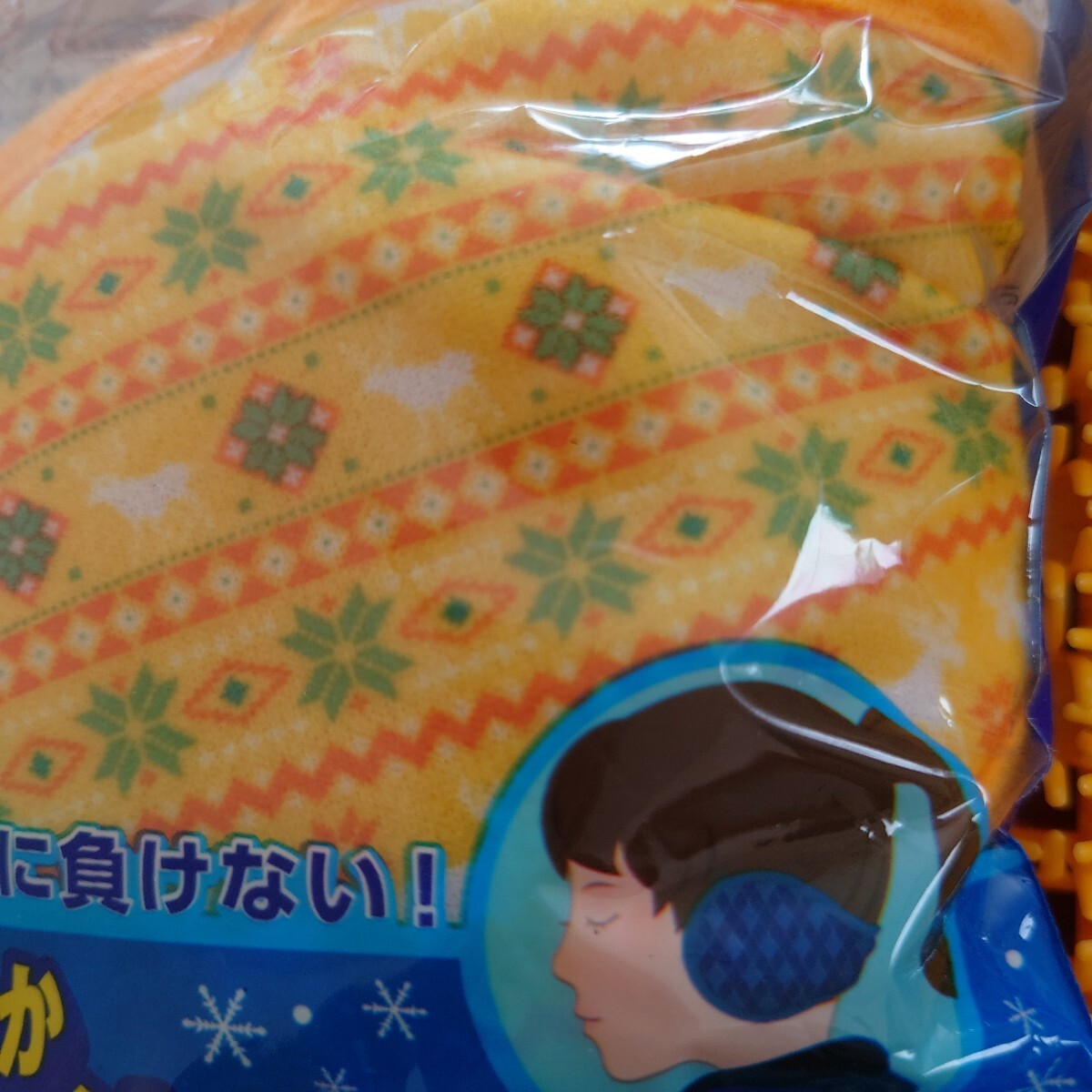 コカ・コーラ　アクエリアス　あったかイヤーマフラー　イエロー_画像3