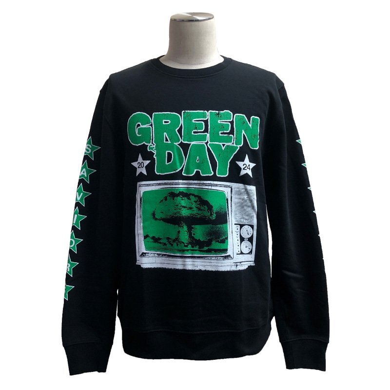 新品 GREEN DAY グリーンデイ プリント グラフィック トレーナー スウェット ROCK OFF ロックオフ M_画像1