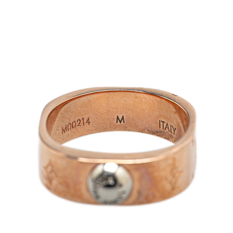 ルイ ヴィトン ナノグラム バーグ リング 指輪 サイズ：M M00214 ピンクゴールド シルバー メッキ メタル LOUIS VUITTON 【中古】
