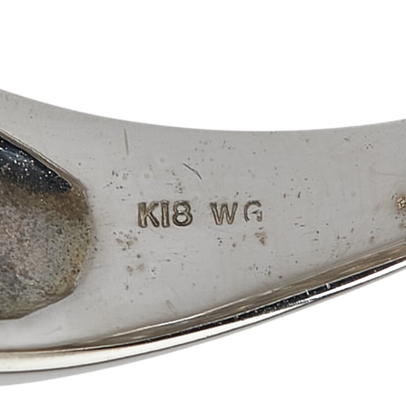 K18WG ホワイトゴールド ダイヤ0.20ct リング 指輪 レディース 15.5號 中古