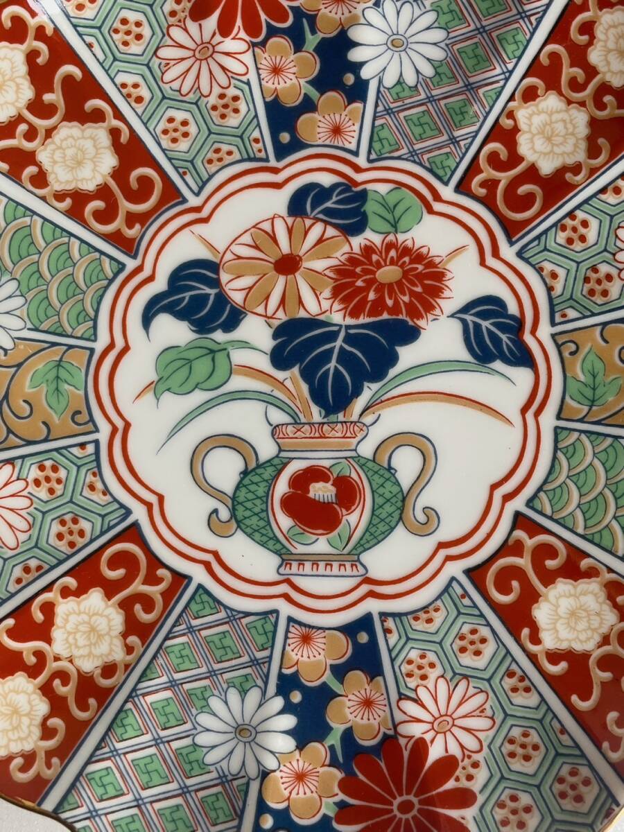 和美】陶扇 有田焼 銘々皿 五客 共箱 中皿 030650
