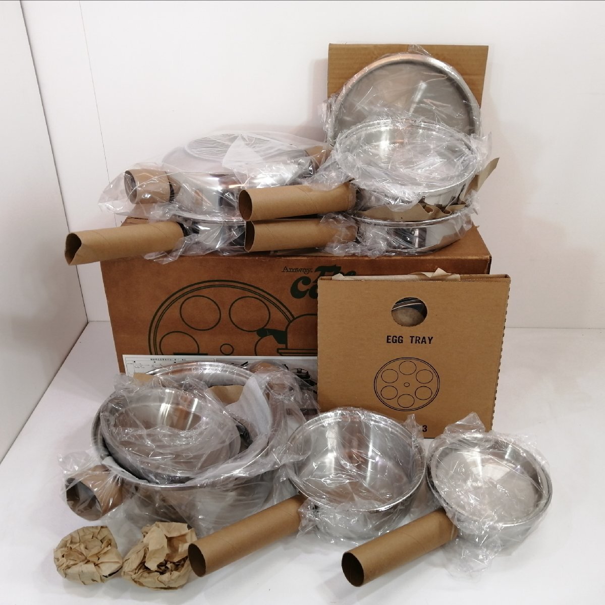 未使用品 Amway フライパン 鍋 7点セット 21品■旧型 クィーン・クックウェアセット The Compatibles Queen Cookware E-6206 両手鍋 新品