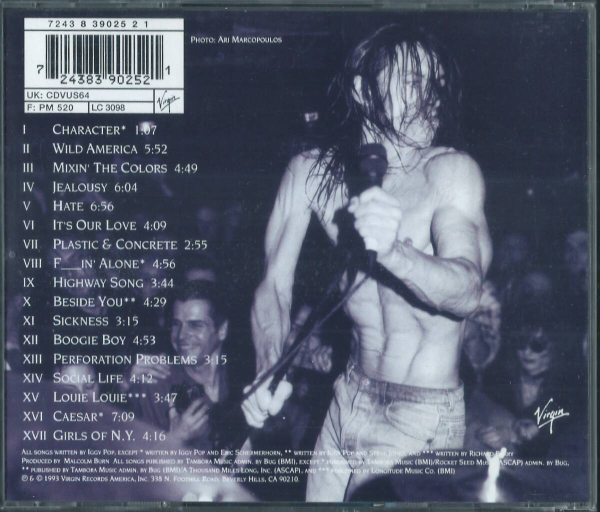IGGY POP / American Caesar 7243839025 2 1 EU盤 CD イギー・ポップ / アメリカン・シーザー THE STOOGES 4枚同梱発送可能_画像2