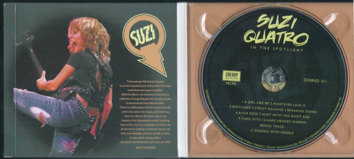 SUZI QUATRO / In the Spotlight +1 CDBRED 511 EU盤 CD スージー・クアトロ ANDY SCOTT THE SWEET デジパック仕様 4枚同梱発送可能_画像3