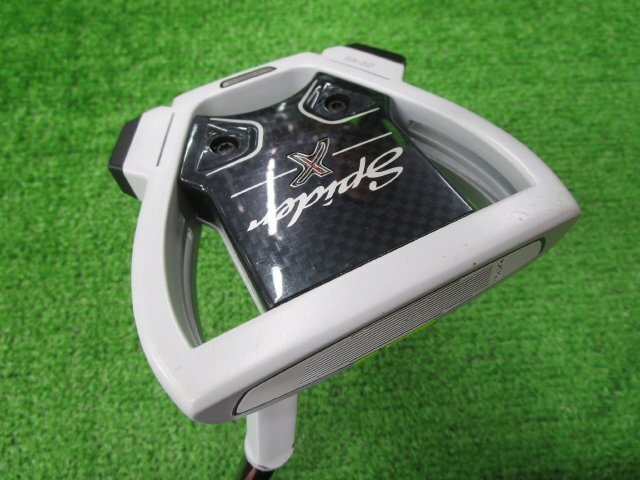 GK古城■ 114 テーラーメイド SPIDER X CHALK WHITE YELLOW SMALL SLAN★スチール[34](USモデル) ★中古パター★3度★オススメ