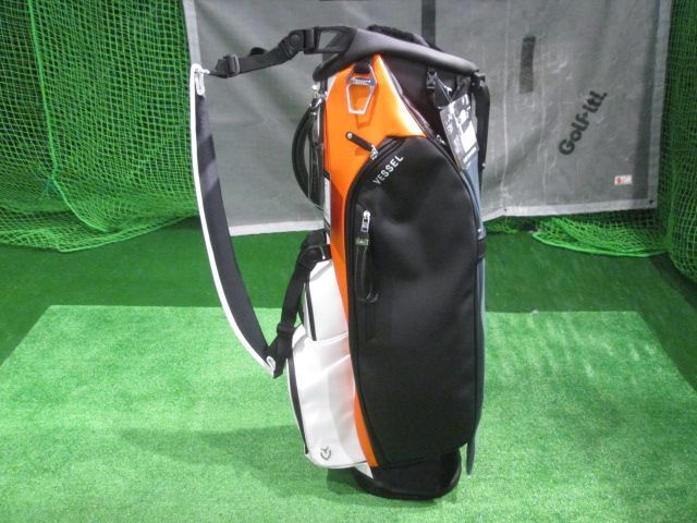 GK鈴鹿☆ 新品494 VESSEL ベゼル プレイヤー5.0 スタンドキャディバッグ★IRIDUM★シングルストラップ★8.5型★