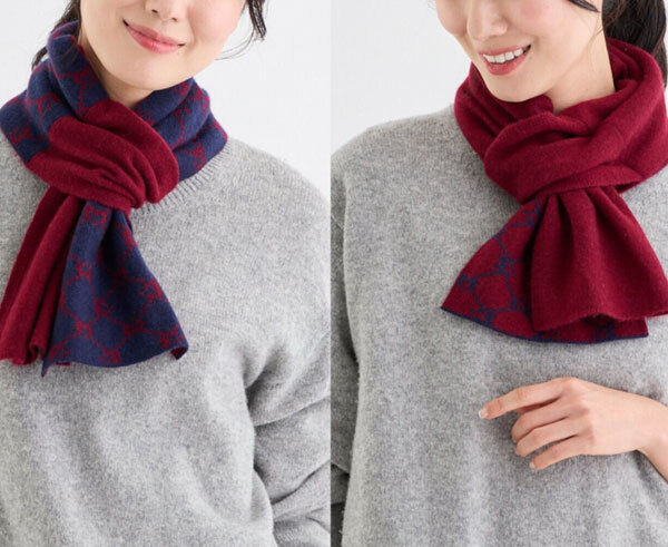 送料185円□pf239□▽ミラ・ショーン カシミヤ100% ジャガード 送料185円□pf239□▽ミラ・ショーン カシミヤ100% ジャガード