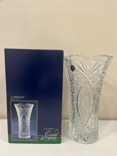 ☆1円~☆Cristal D'Arques CHESNAY 花瓶 28cm (クリスタルダルク ☆1円~☆Cristal D'Arques CHESNAY 花瓶 28cm (クリスタルダルク