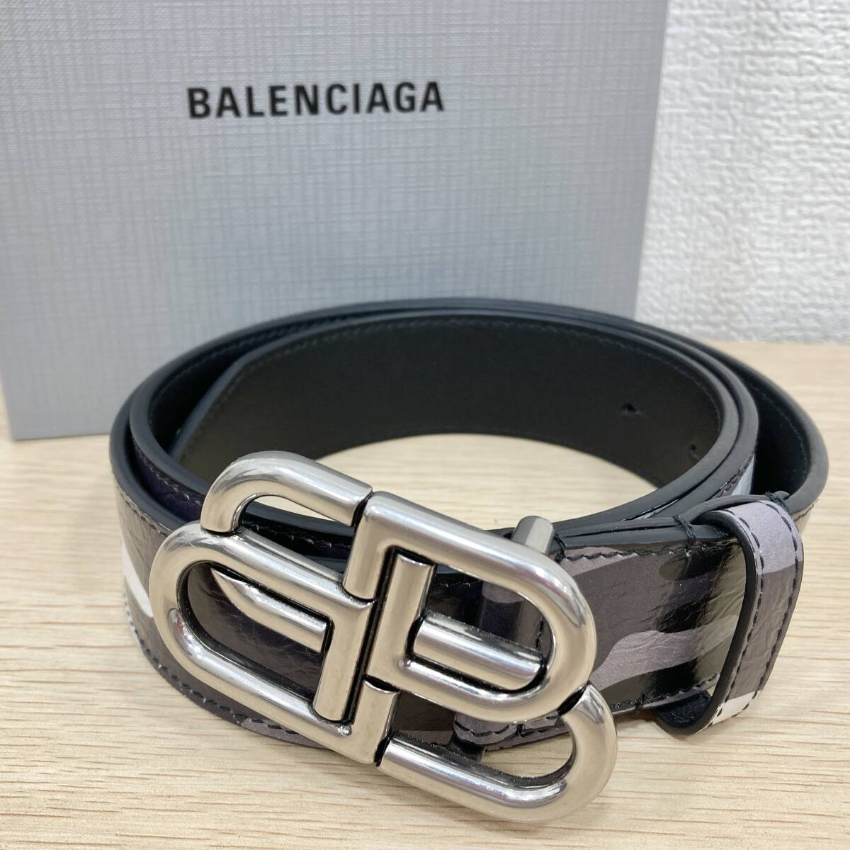 箱付き / BALENCIAGA バレンシアガ BB LARGE LOGO BELT BBロゴ 箱付き / BALENCIAGA バレンシアガ BB LARGE LOGO BELT BBロゴ