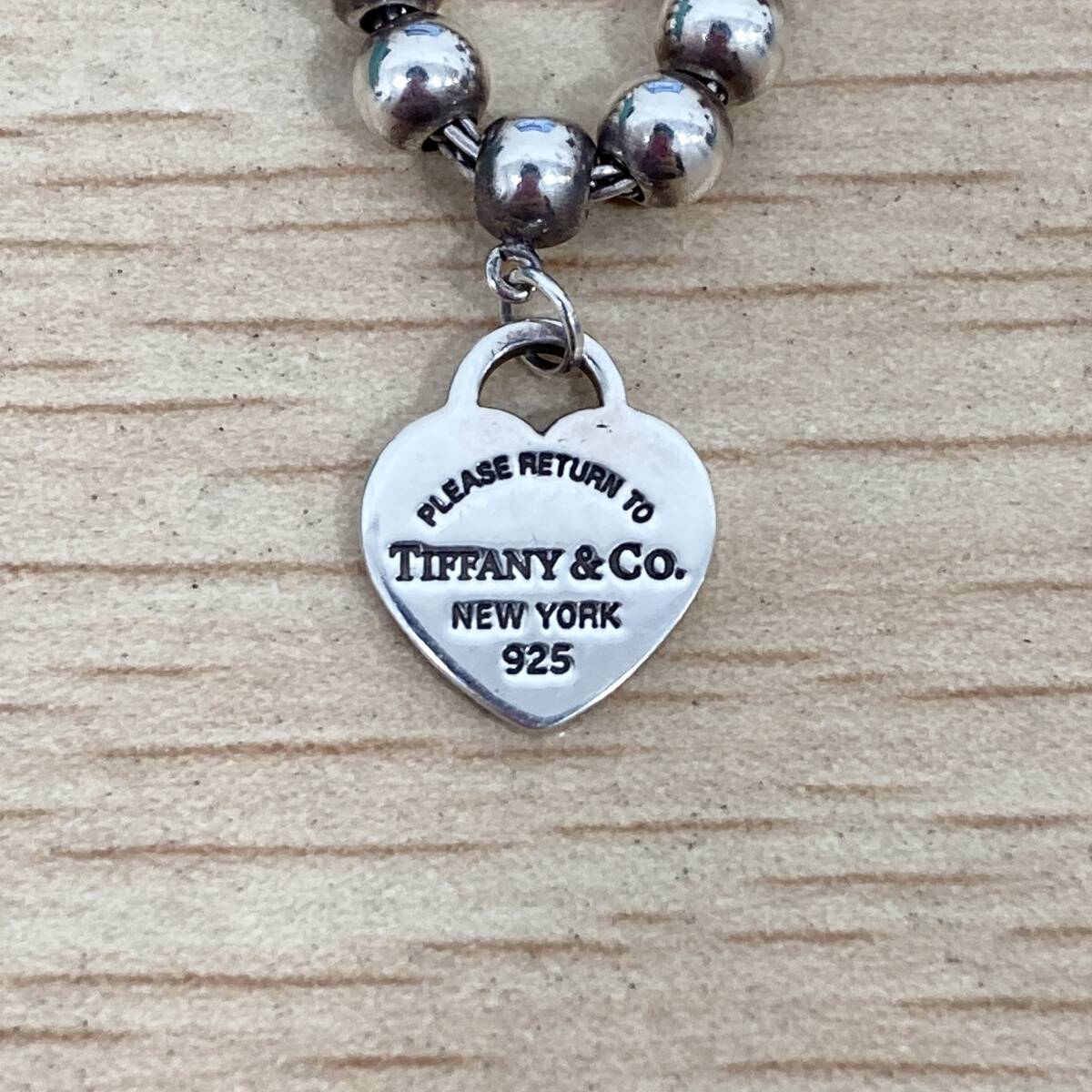 箱付き / TIFFANY&Co. ブルー ハート タグ ビーズ ブレスレット 箱付き / TIFFANY&Co. ブルー ハート タグ ビーズ ブレスレット