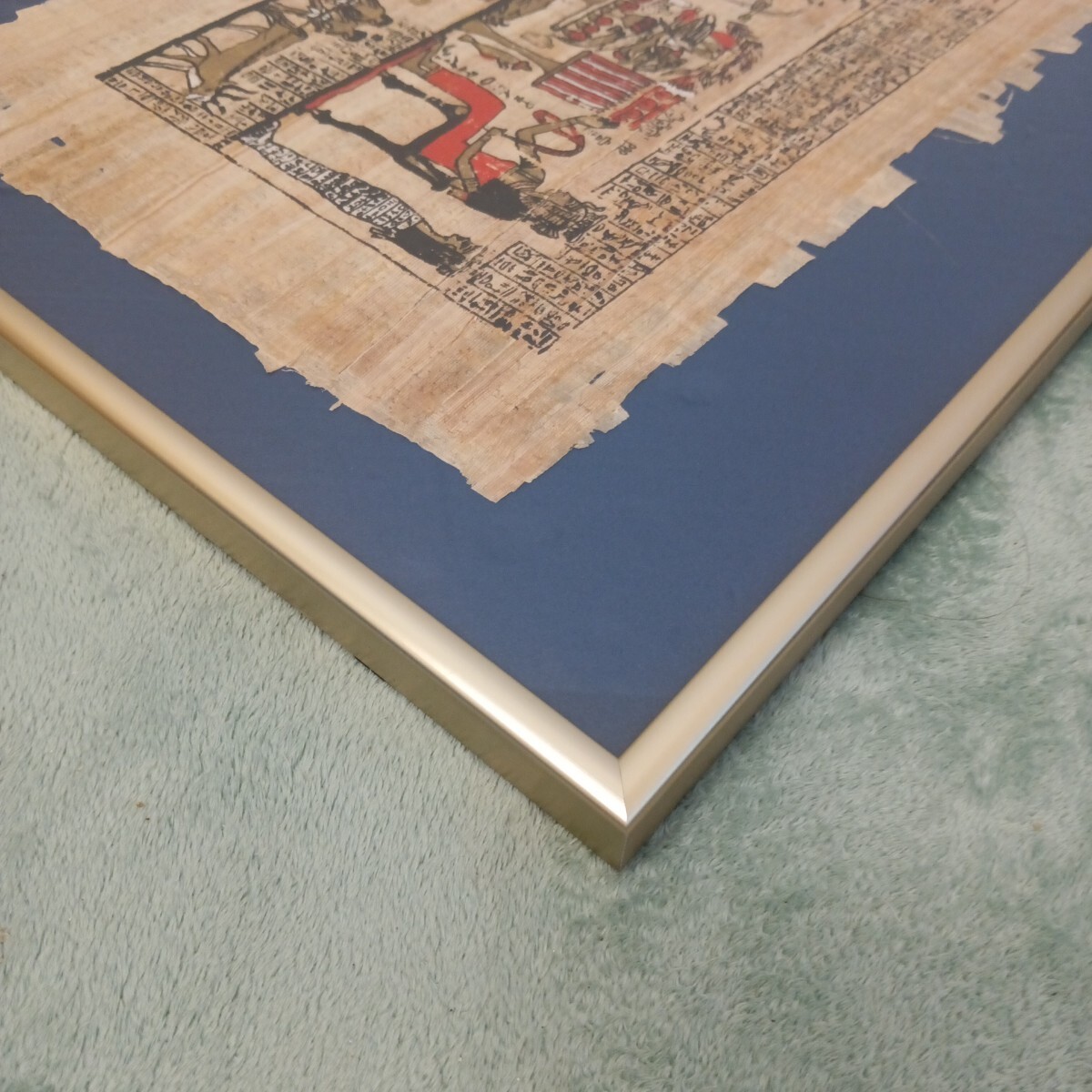 エジプト パピルス 絵画 古代 額縁付き 壁画 額 絵 インテリア エジプト パピルス 絵画 古代 額縁付き 壁画 額 絵 インテリア