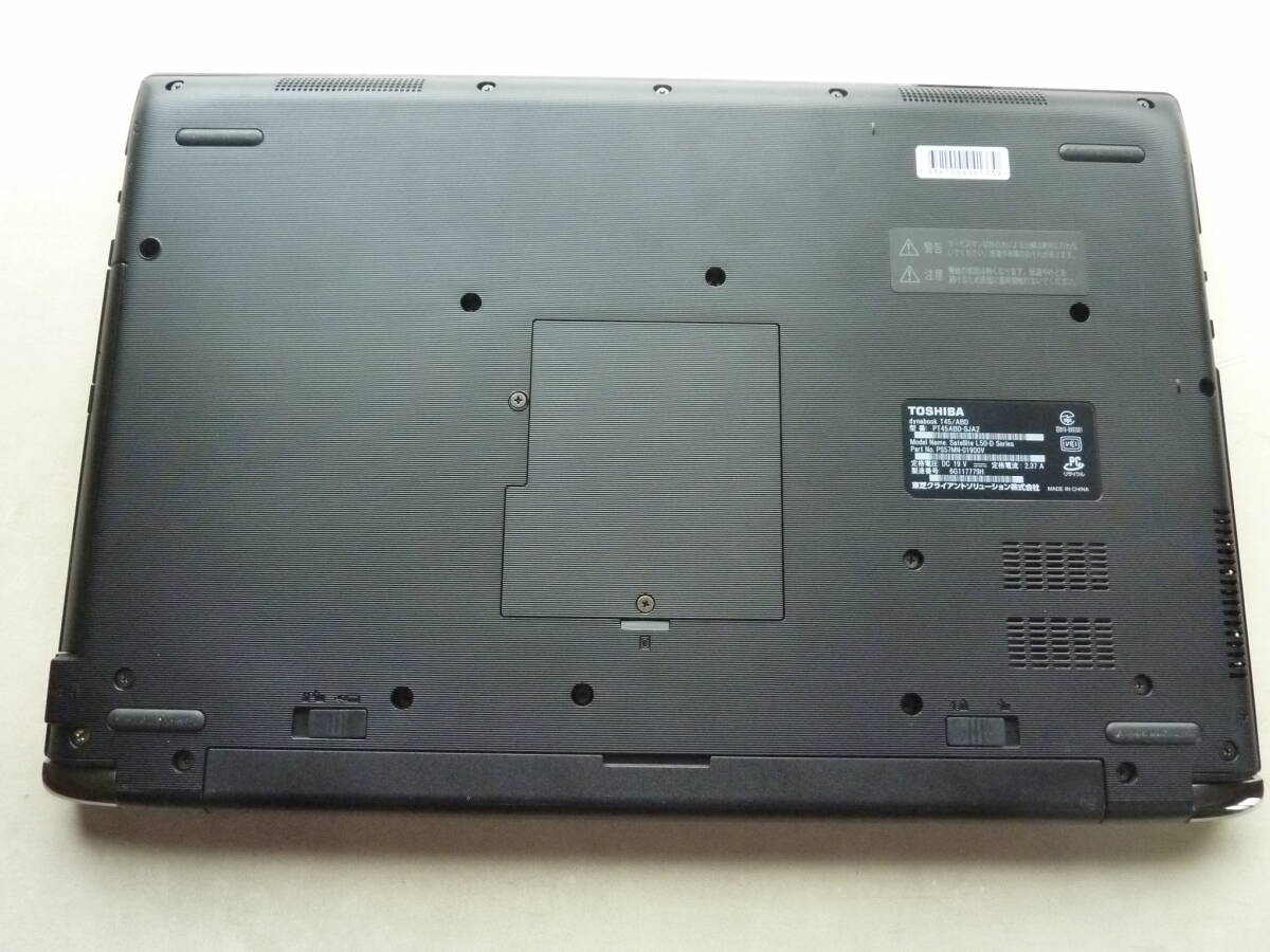 東芝制 PT45ABD-SJA2 T45/ABD HDD1TB メモリ8GB Core i3 6100U 2.3GHz Windows11Home (24H2) クリーンインストール済みのジャンク扱い品
