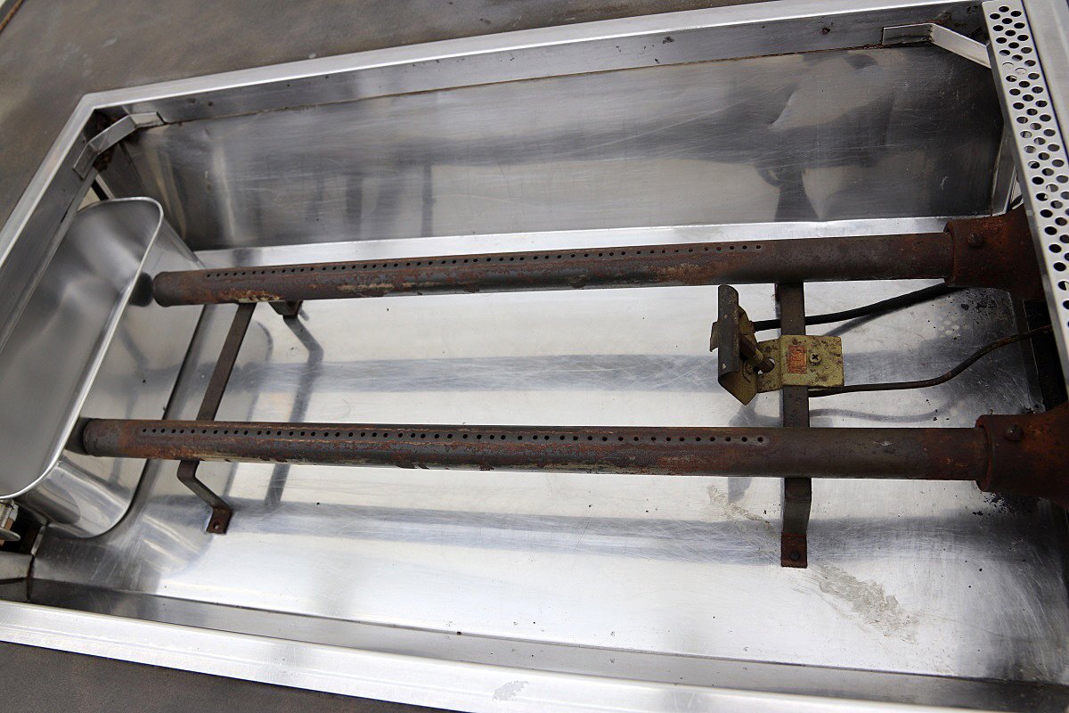 対面式 鉄板 テーブル LPプロパンガス 1臺 お好み鉄板焼き焼肉焼きそばうどんもんじゃホルモン焼き 1000×780-2