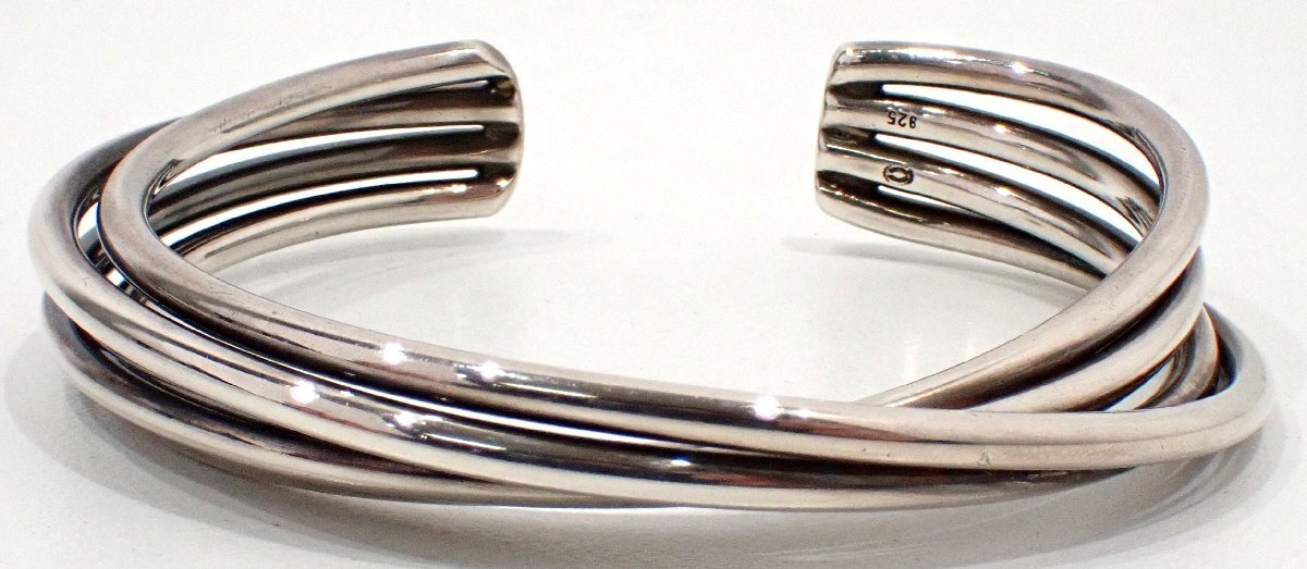 50gほど 太い!美品 ジョージ ジェンセン シルバー925 4連 50gほど 太い!美品 ジョージ ジェンセン シルバー925 4連