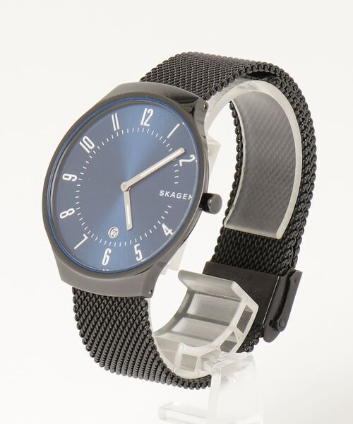 「SKAGEN」 アナログ腕時計 FREE ブラック×ブルー メンズ