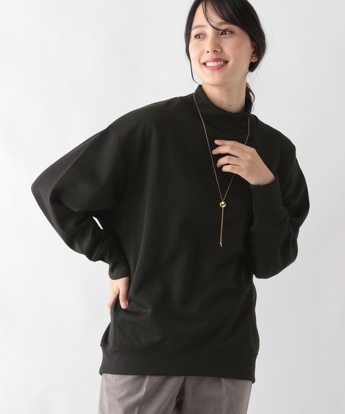 「GLOBAL WORK」 スウェットカットソー MEDIUM ブラック レディース
