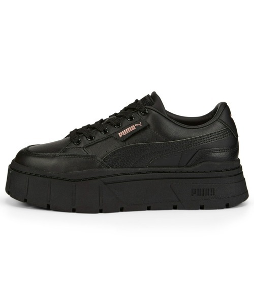 「PUMA」 ローカットスニーカー 22.5cm ブラック レディース