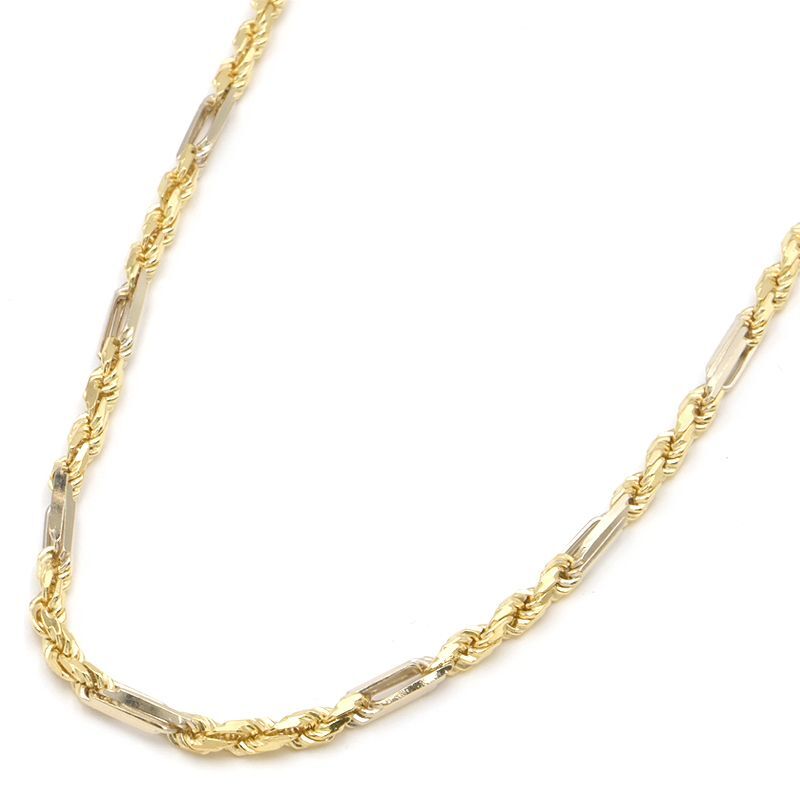 フィガロチェーンネックレス K18YG フィガロネックレスチェーン パイプロープチェーン イエローゴールド 地金23.8g 中古 送料無料