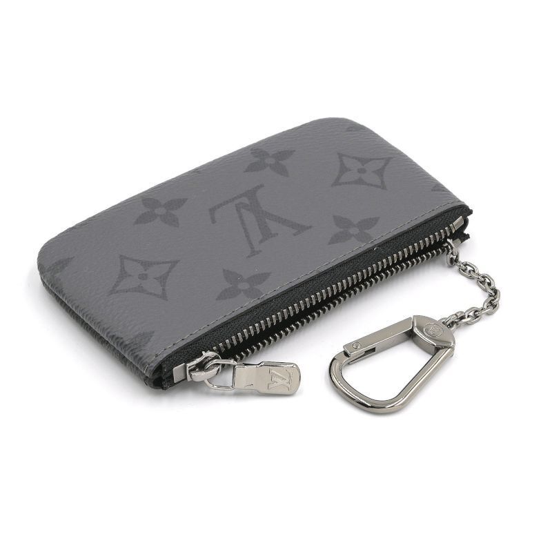 ルイヴィトン ポシェットクレ M80905 モノグラムエクリプス モノグラムエクリプスリバース コインケース 鍵入れ ブラック 中古 送料無料