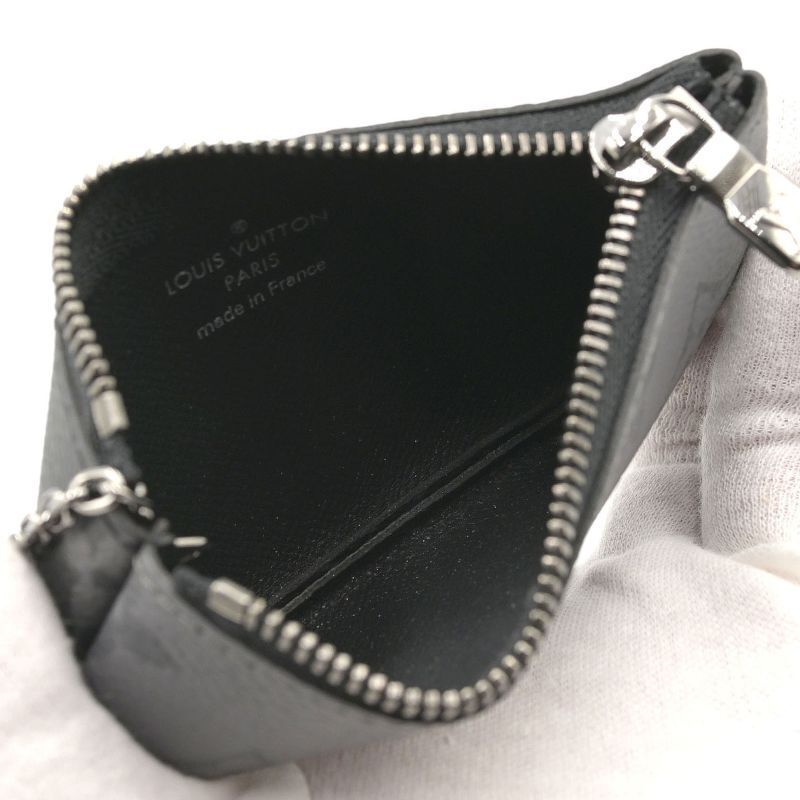 ルイヴィトン ポシェットクレ M80905 モノグラムエクリプス モノグラムエクリプスリバース コインケース 鍵入れ ブラック 中古 送料無料