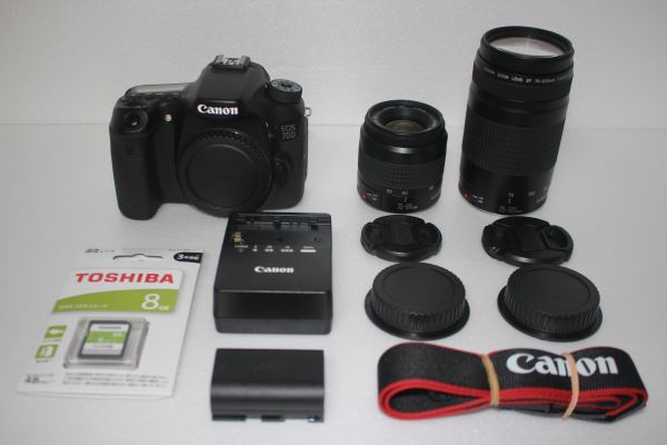 * первоклассный прекрасный товар * Canon Canon EOS 70D стандарт & взгляд издалека двойной линзы комплект повторный 