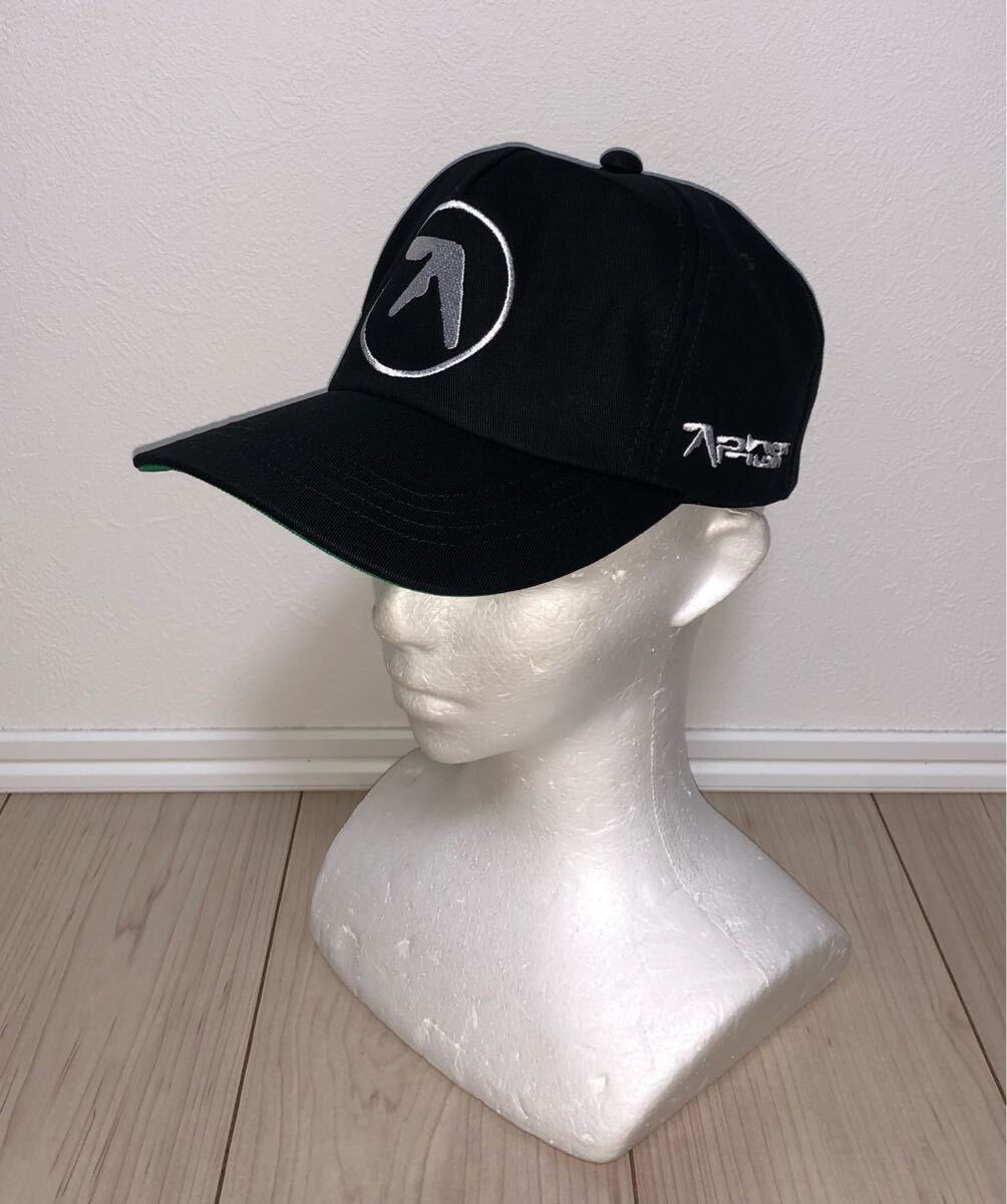 Aphex Twin Embroidery BB Cap デッドストック 新品 エイフェックスツイン 刺繍 ベースボール キャップ ブラック 黒 男女兼用