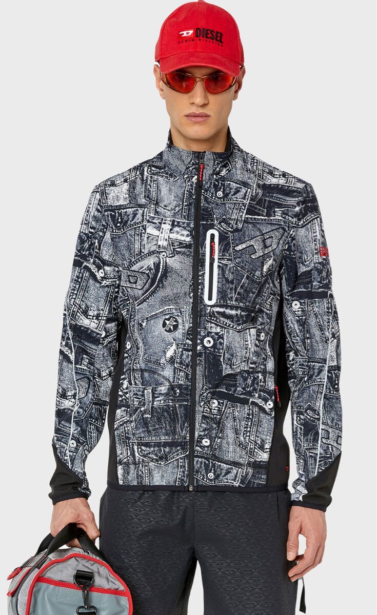 状態良 DIESEL SPORTS ディーゼル デニム 転写 ジャケット