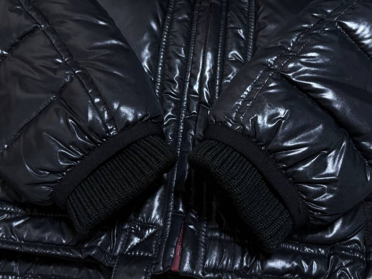  превосходный товар обычная цена 4.5 десять тысяч шедевр высшее .DIESEL дизель WEROCK нашивка воротник внутри капот встроенный автомобиль i колено Biker пуховик M чёрный красный Rider's 