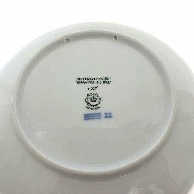  Royal Copenhagen year plate голубой белый прекрасный товар керамика б/у Royal Copenhagen 2000 год 
