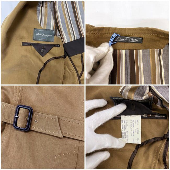  Salvatore Ferragamo жакет ec-21168 Brown мужской произведена чистка хлопок б/у 