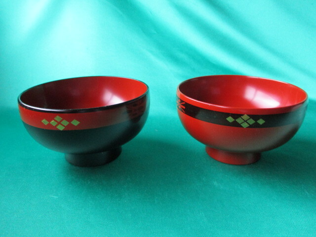 秀衡塗 食器 蓋付き 汁椀 お椀 雑煮 2個(客)丸三漆器 古美術 骨董 未使用 秀衡塗 丸三漆器 特上 夫婦 ペア 汁椀 2客セット 未使用品(椀