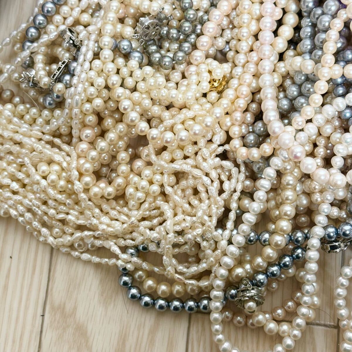 大量まとめ】本真珠 パール ネックレス セット 豪華 SILVER 金具 大量まとめ】本真珠 パール ネックレス セット 豪華 SILVER 金具