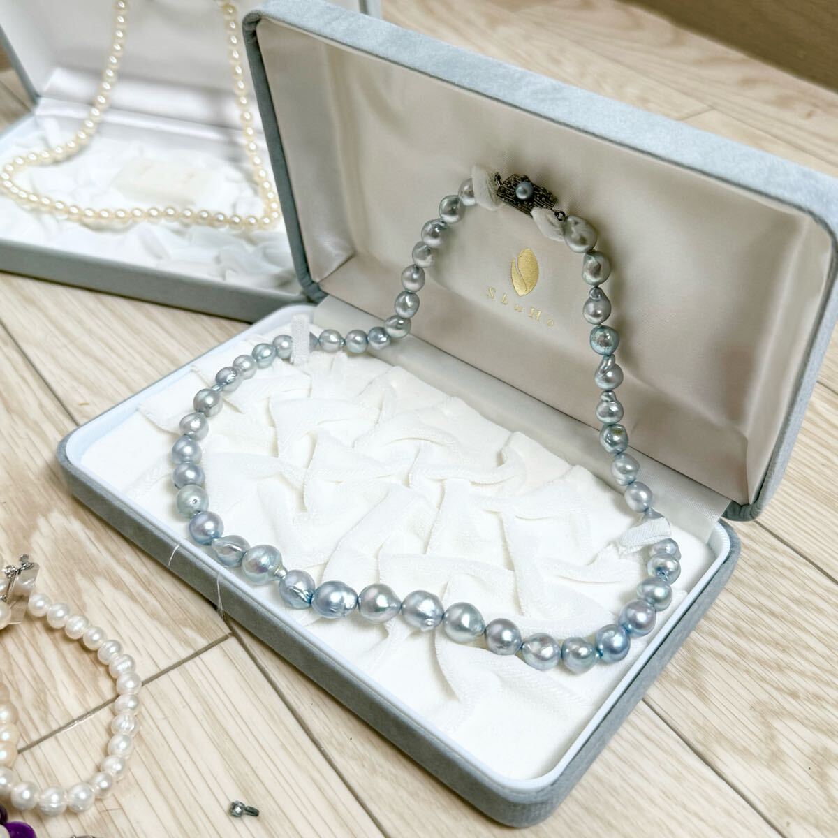 大量まとめ】本真珠 パール ネックレス セット 豪華 SILVER 金具 大量まとめ】本真珠 パール ネックレス セット 豪華 SILVER 金具