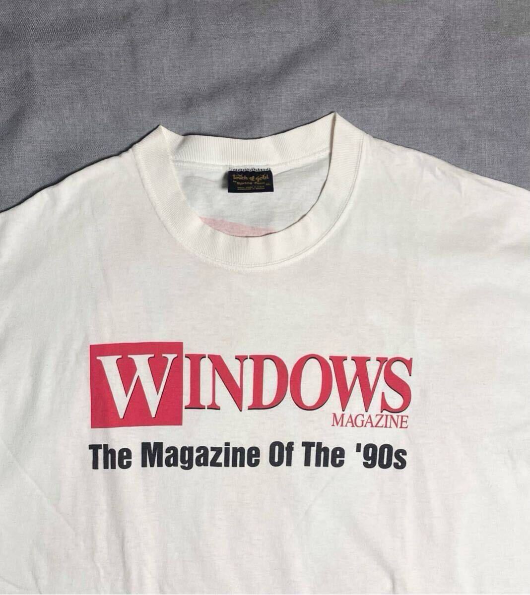 90s ビンテージ WINDOWS MAGAZINE Tシャツ XL 両面プリント 90s ビンテージ WINDOWS MAGAZINE Tシャツ XL 両面プリント