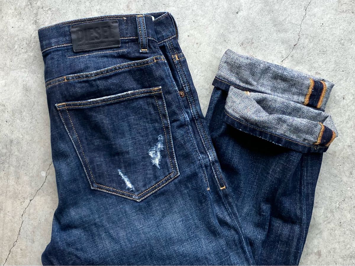 DIESEL ダメージ加工 インディゴ染め デニムパンツ W32 L32 DIESEL ダメージ加工 インディゴ染め デニムパンツ W32 L32