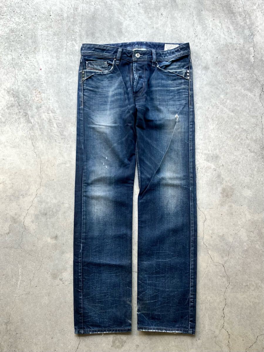 DIESEL ダメージ加工 インディゴ染め デニムパンツ W32 L32 DIESEL ダメージ加工 インディゴ染め デニムパンツ W32 L32