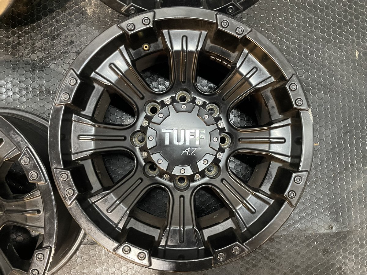TUFF A.T. T06 タフAT 社外ホイール 16インチ 4本 8J8HPCD165.1+10 ブラック ハマー ダッジ等　(MHA504)