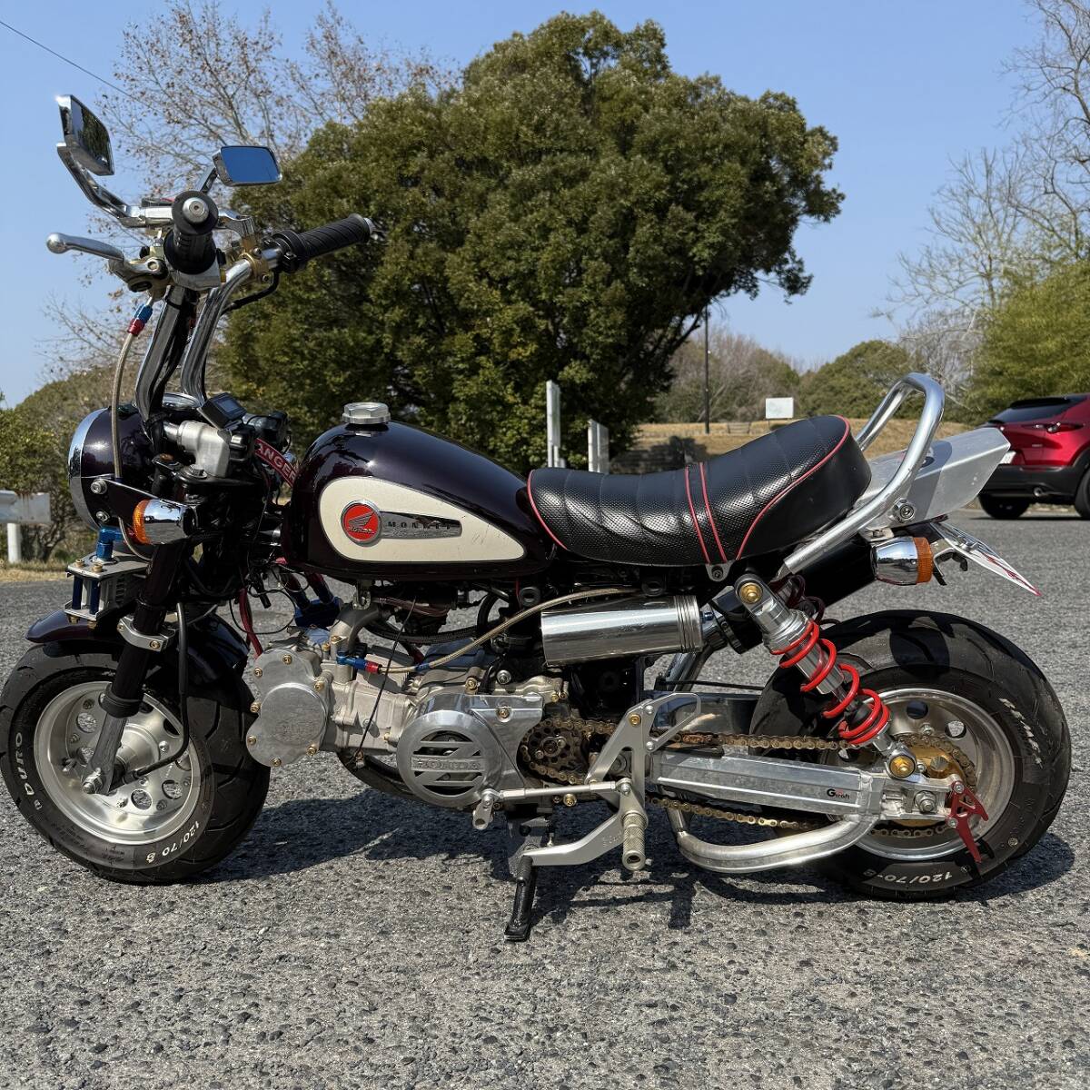 モンキー フルカスタム パープル DOHC 多数写真有り 12Vエンジン スペシャル油圧クラッチ_画像9