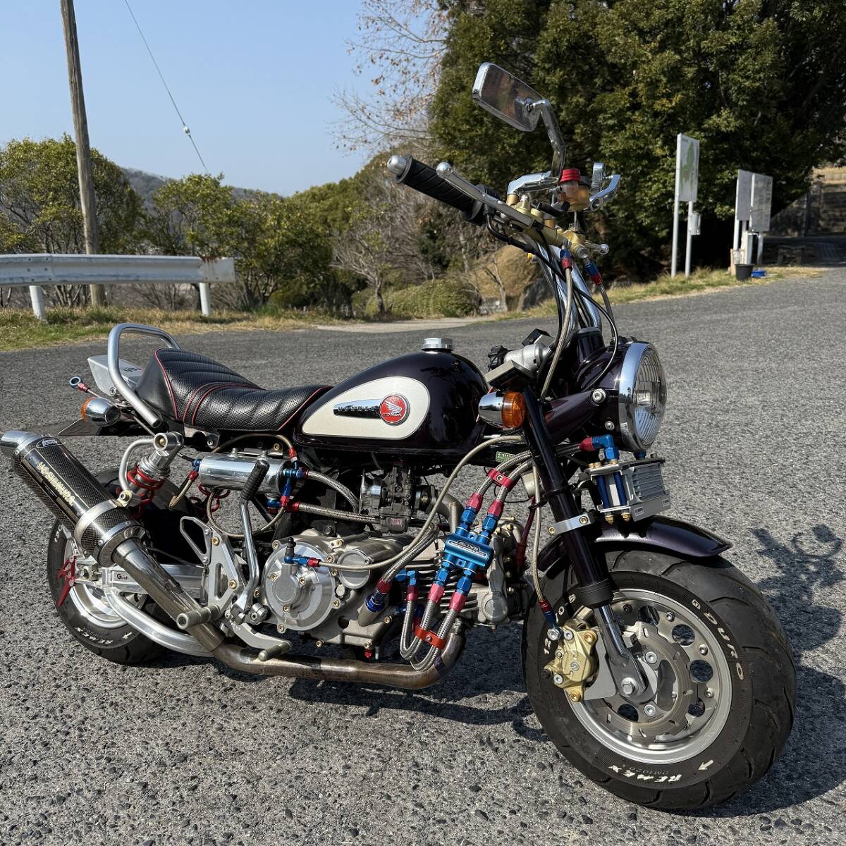 モンキー フルカスタム パープル DOHC 多数写真有り 12Vエンジン スペシャル油圧クラッチ_画像1